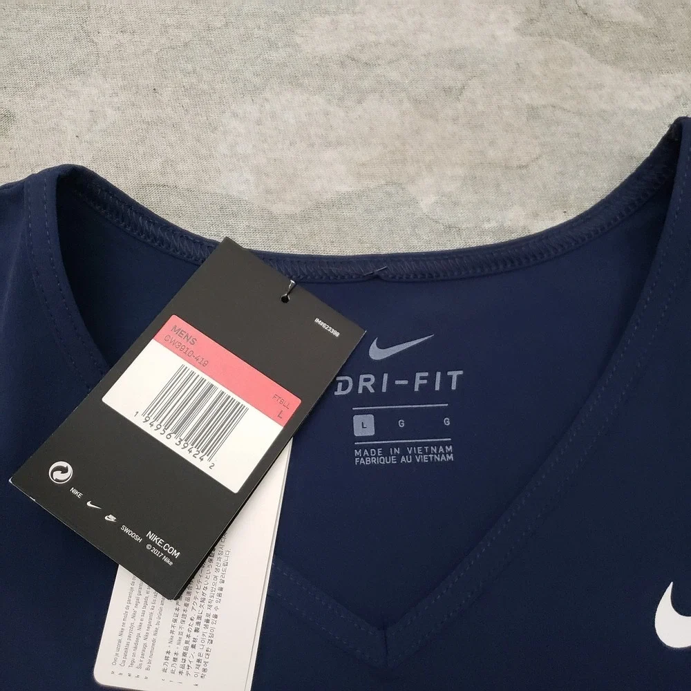 Nike Tigers Vapor Jersey Shirt Mens Large Blue #21 Dri-Fit Sleeveless